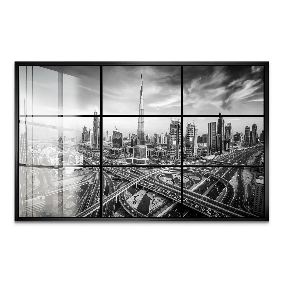 Skyline Noir Dubai Acrylglas Bild