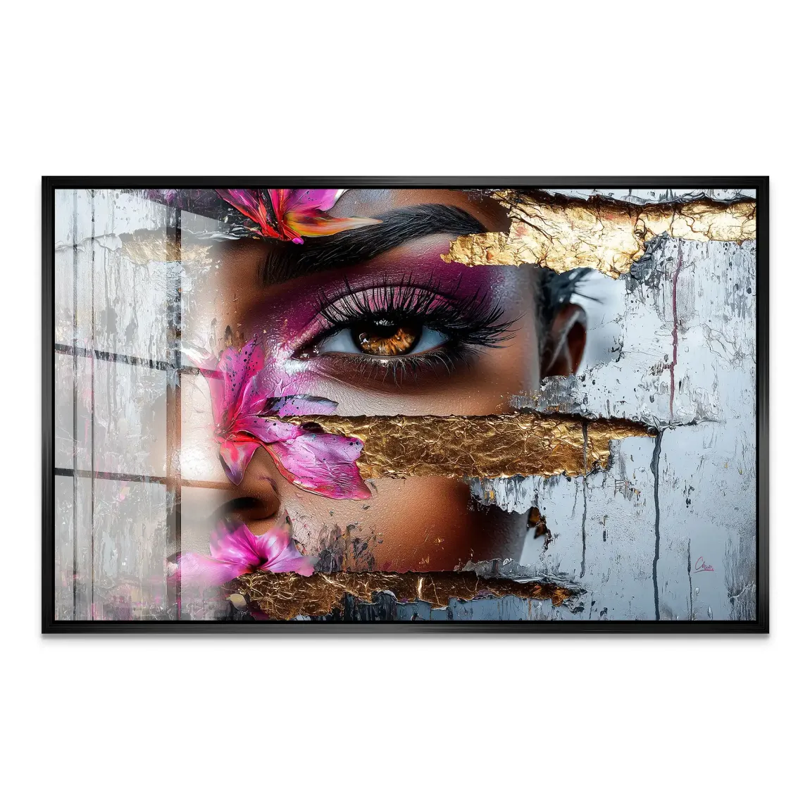 Goldsplitter im Blickfeld Acrylglas Bild INGALERIE