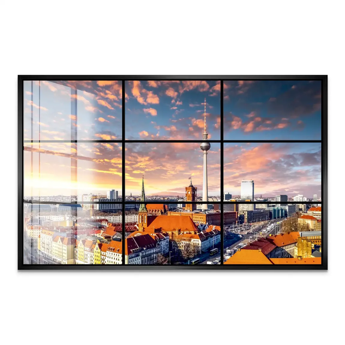 Berlin Skyline Acrylglas Bild