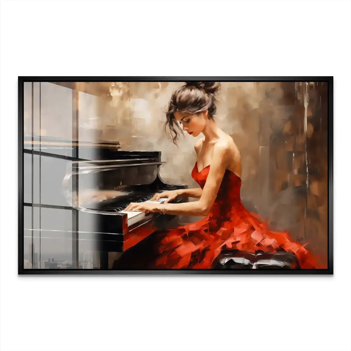 Beautyful Piano Player Acrylglas Bild INGALERIE