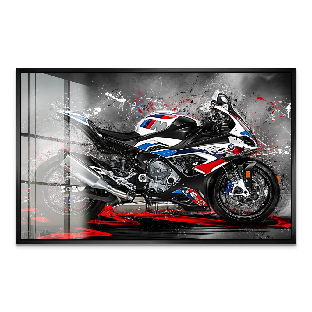 BMW M1000RR Abstrakt Acrylglas Bild INGALERIE