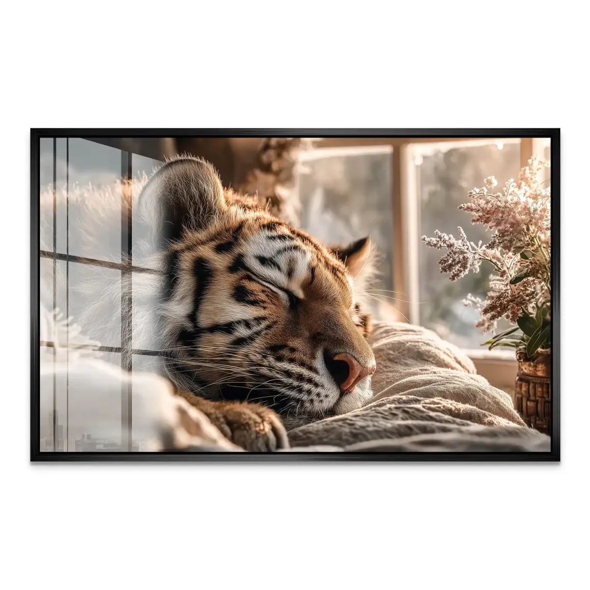 Schlafender Tiger Acrylglasbild