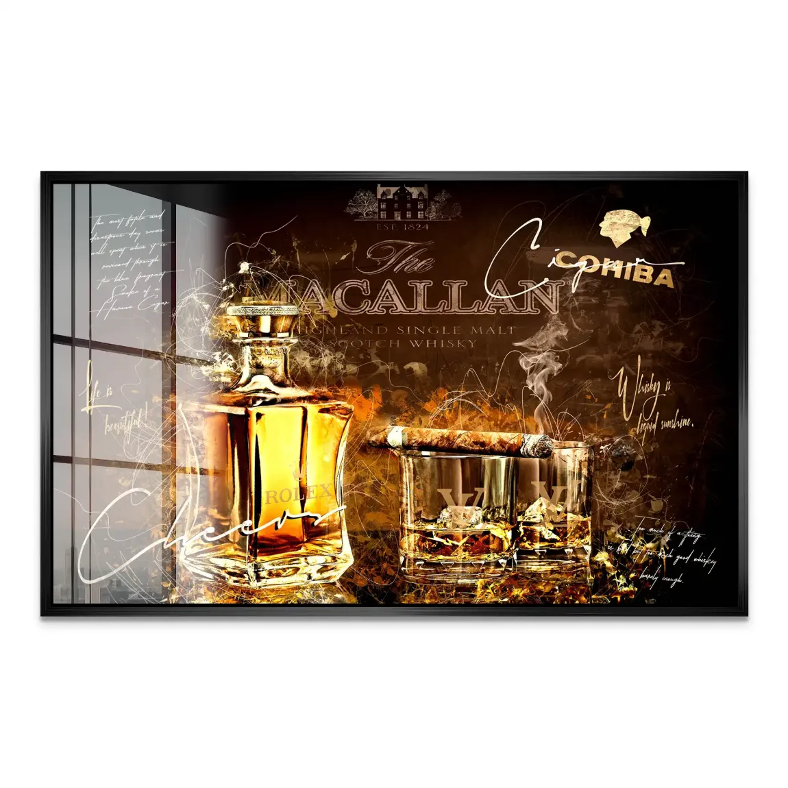Whisky Lounge Art Acrylglas Bild INGALERIE