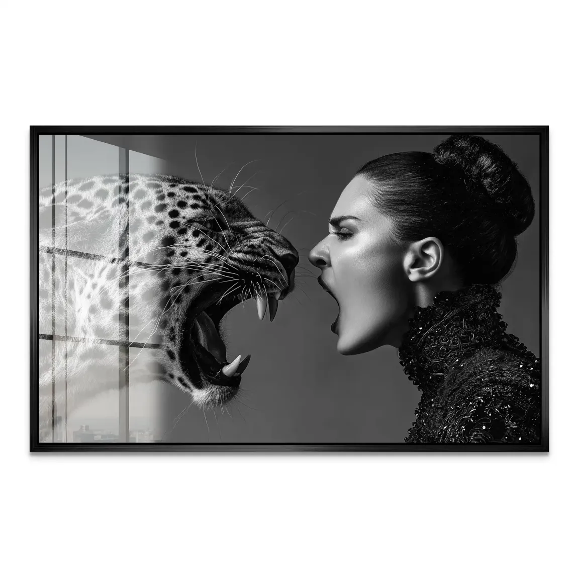 Wild Leopard Connection Acrylglas Bild