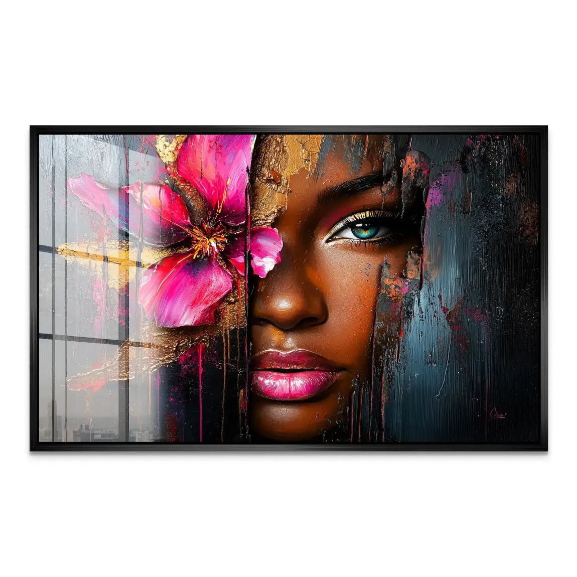 Feuerblüte im Farbrausch Acrylglas Bild INGALERIE