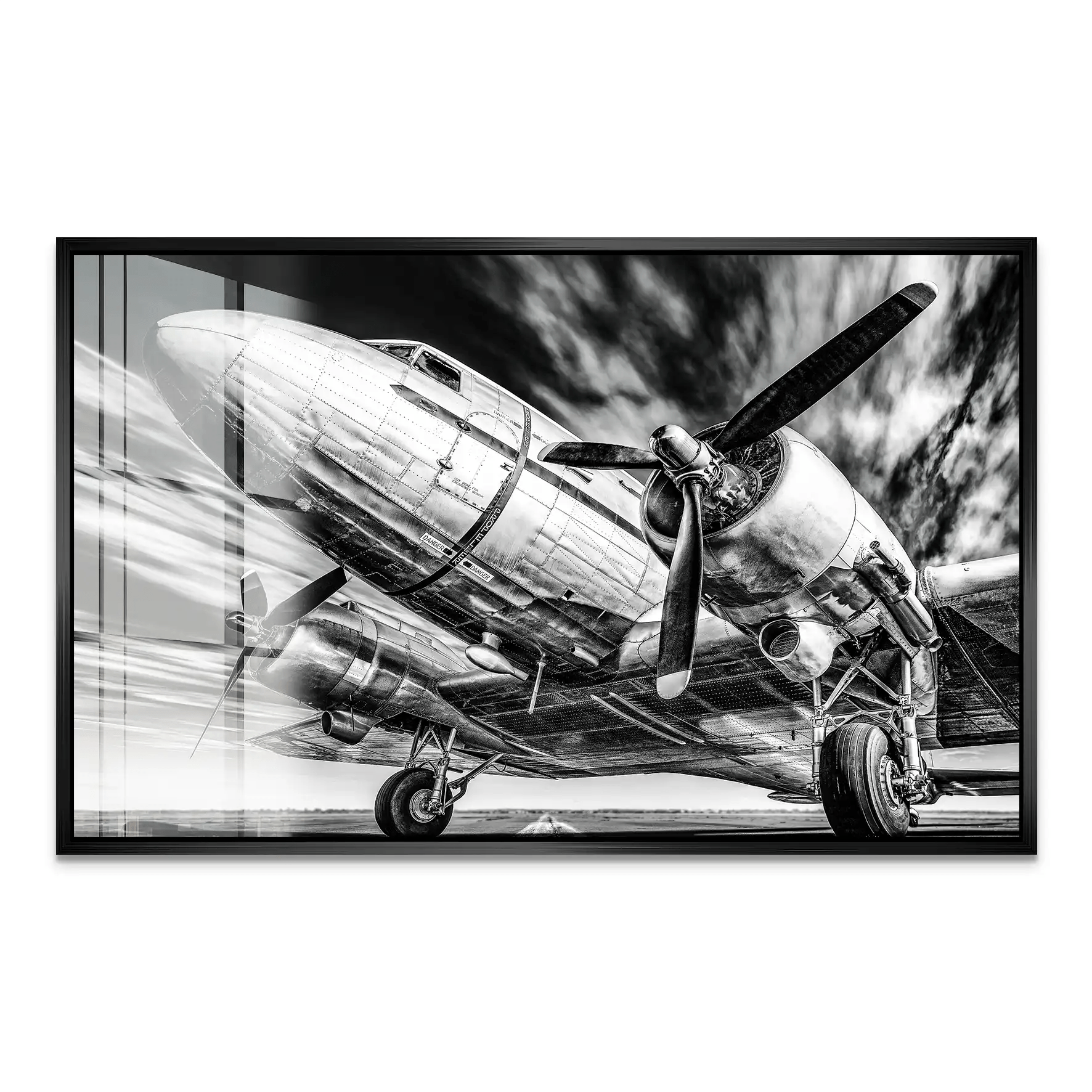 DC3 Old School Flugzeug Acrylglas Bild INGALERIE