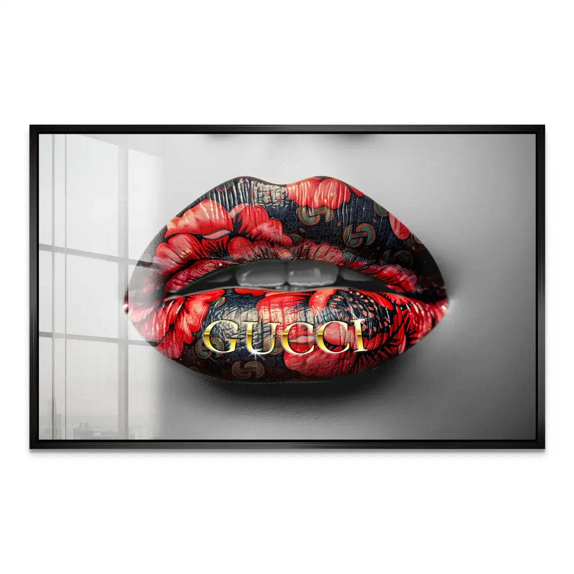 Gucci Lips Nr.2 Acrylglas Bild INGALERIE