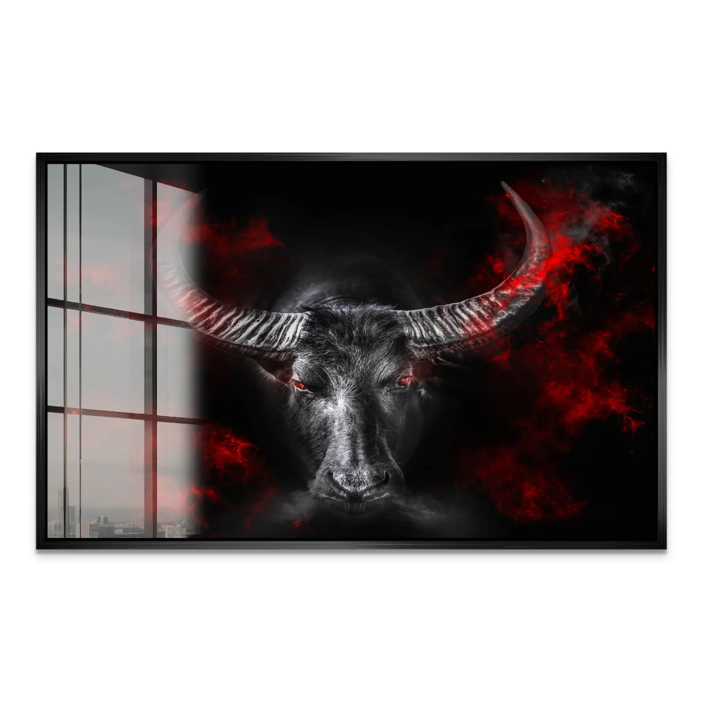 Stier Devil Style Acrylglas Bild INGALERIE
