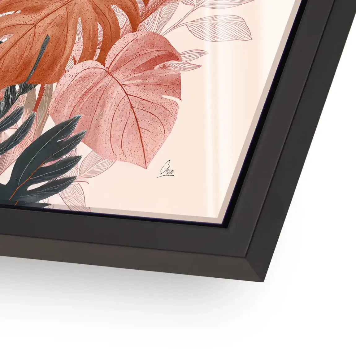 Terracotta Leaves Harmony Acrylglasbild