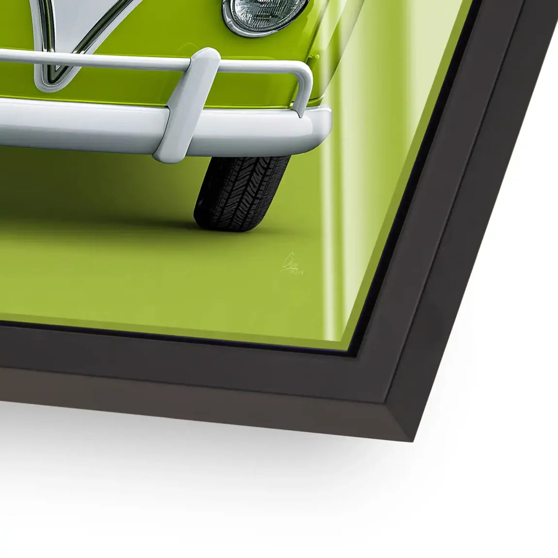 Green VW Bulli Acrylglasbild