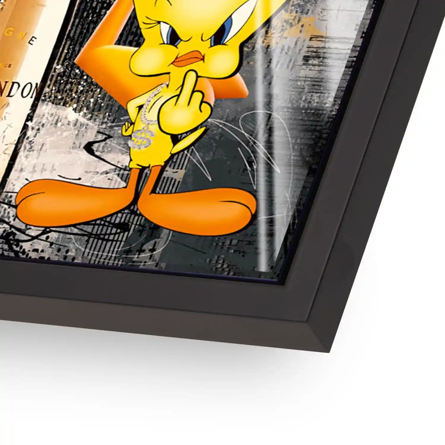 Duffy & Tweety Champagner Pop Art Acrylglas Bild INGALERIE