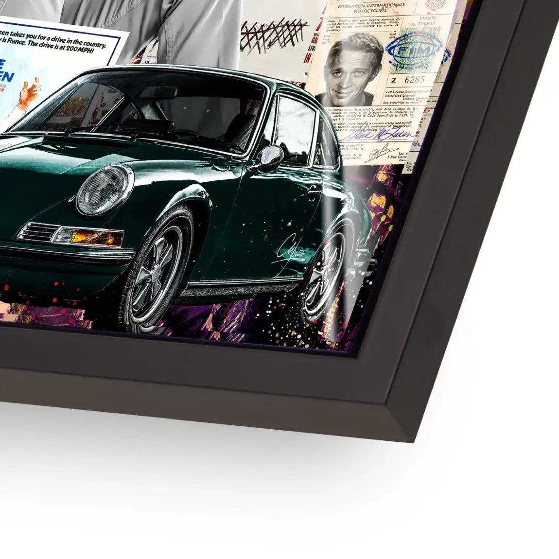 Steve McQueen Retro Drive Acrylglasbild