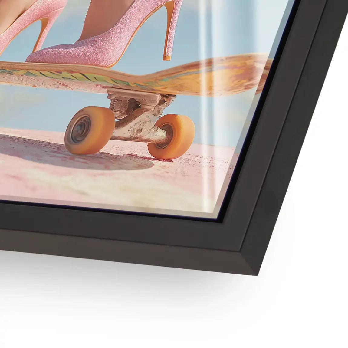 Pink Skate Acrylglasbild