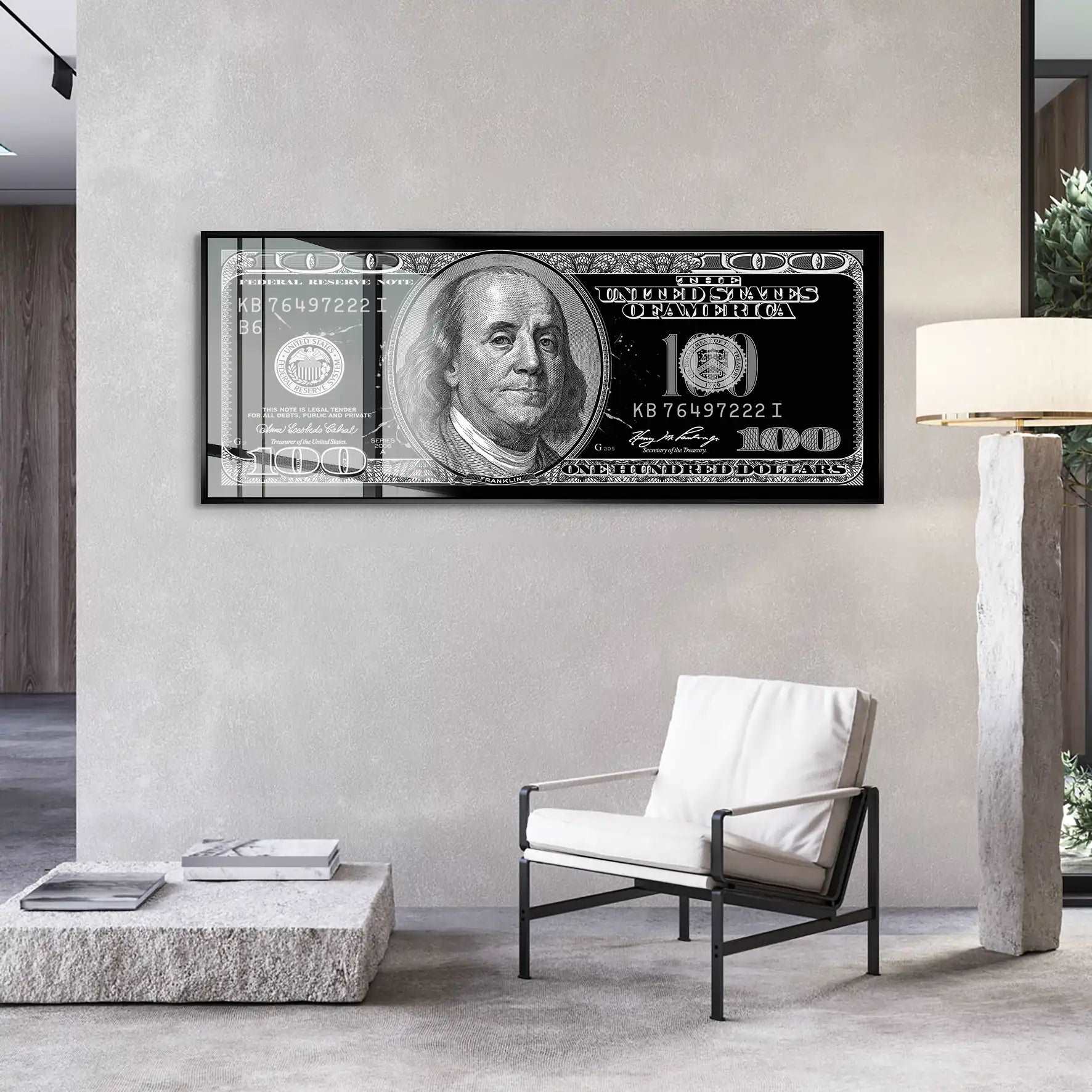 100 Dollar Acrylglas Bild INGALERIE