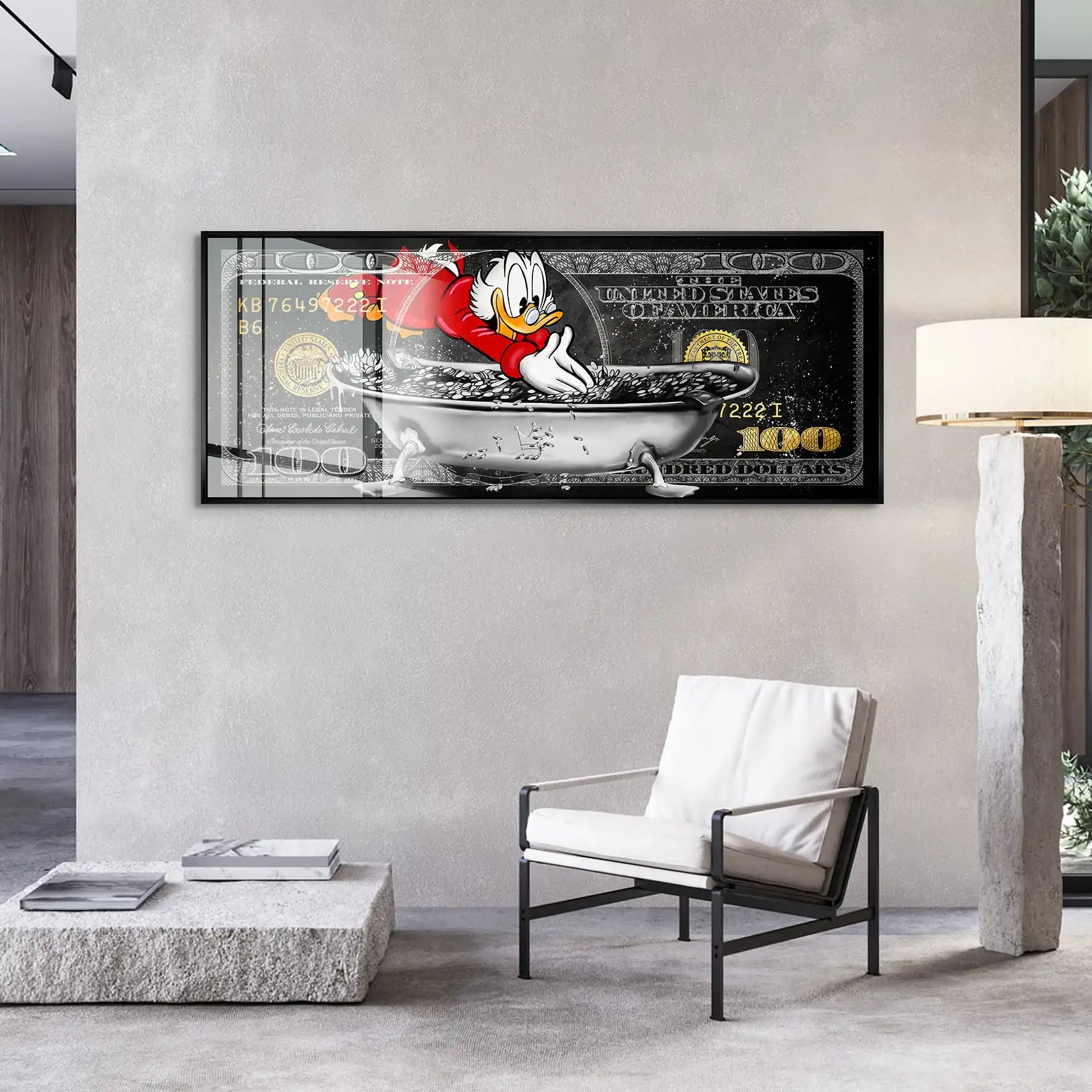 Dagobert 100 Dollar Deko StyleAcrylglas Bild INGALERIE