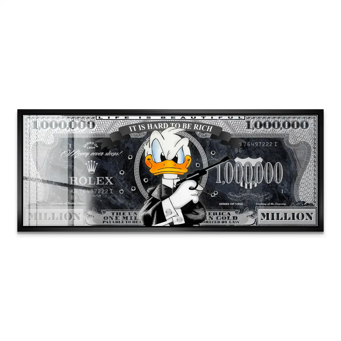 Donald Duck Bond Game Pop Art Acrylglas Bild INGALERIE