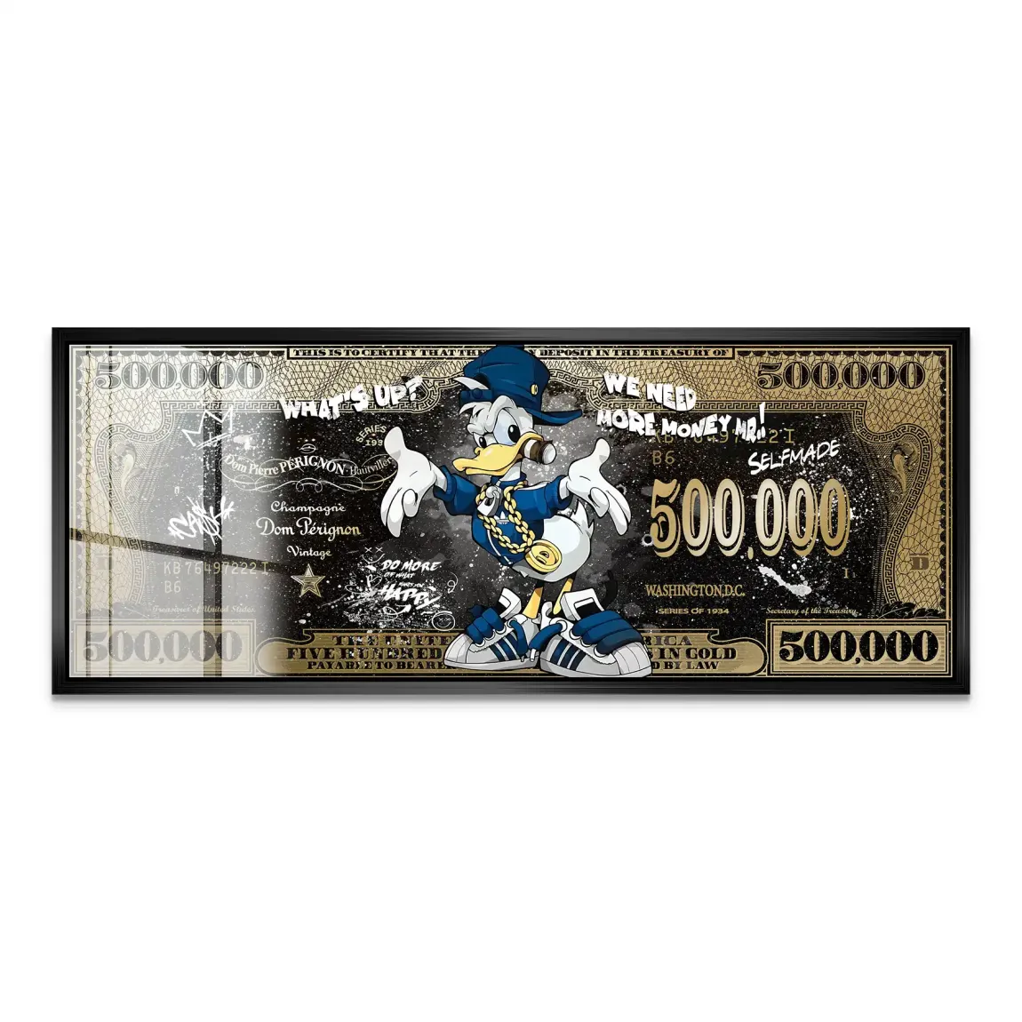 Donald Duck Whats Up Dollar Style Acrylglas Bild INGALERIE