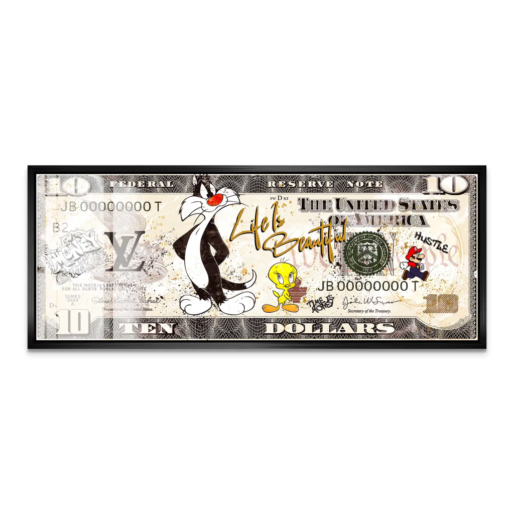 Tweety und Sylverster Dollar Acrylglas Bild INGALERIE