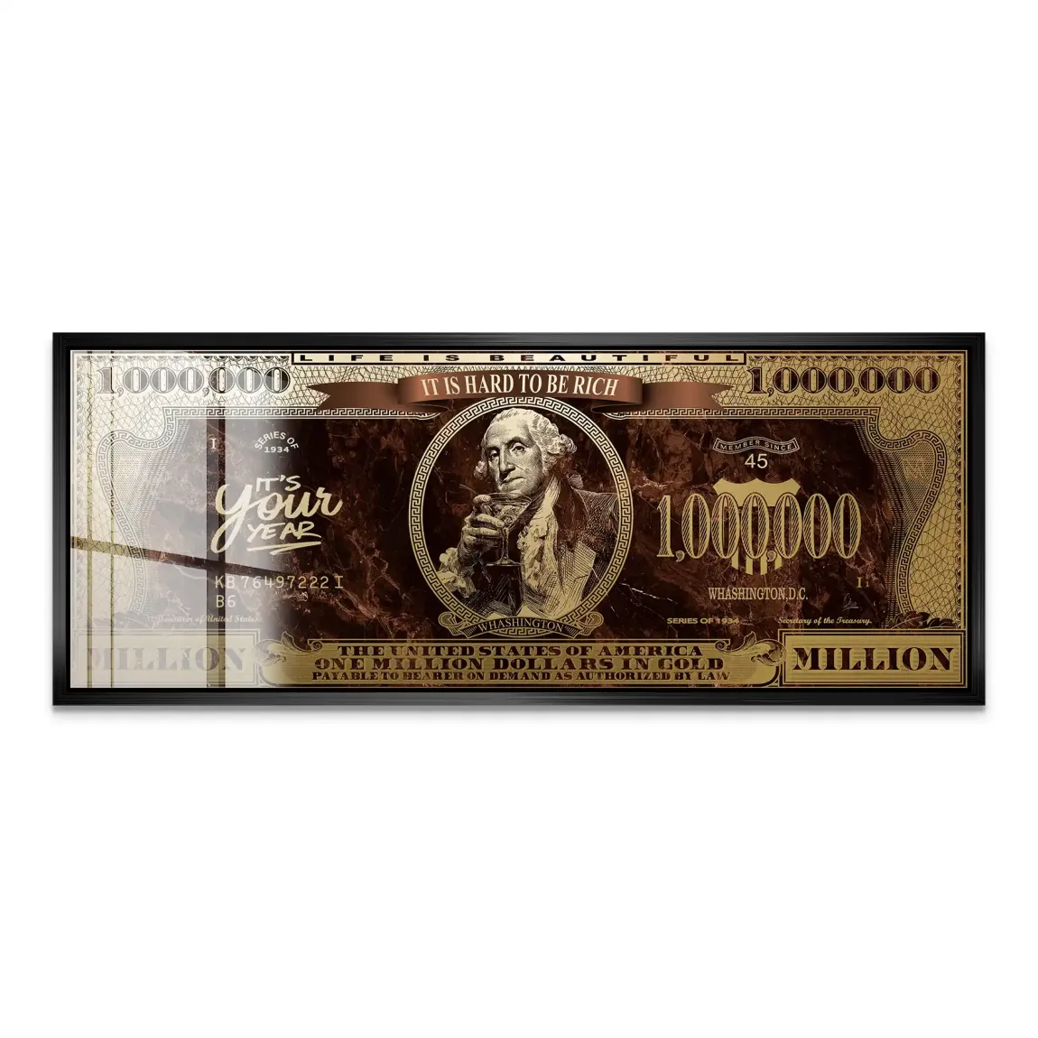 Gold Dollar George Washington Acrylglas Bild