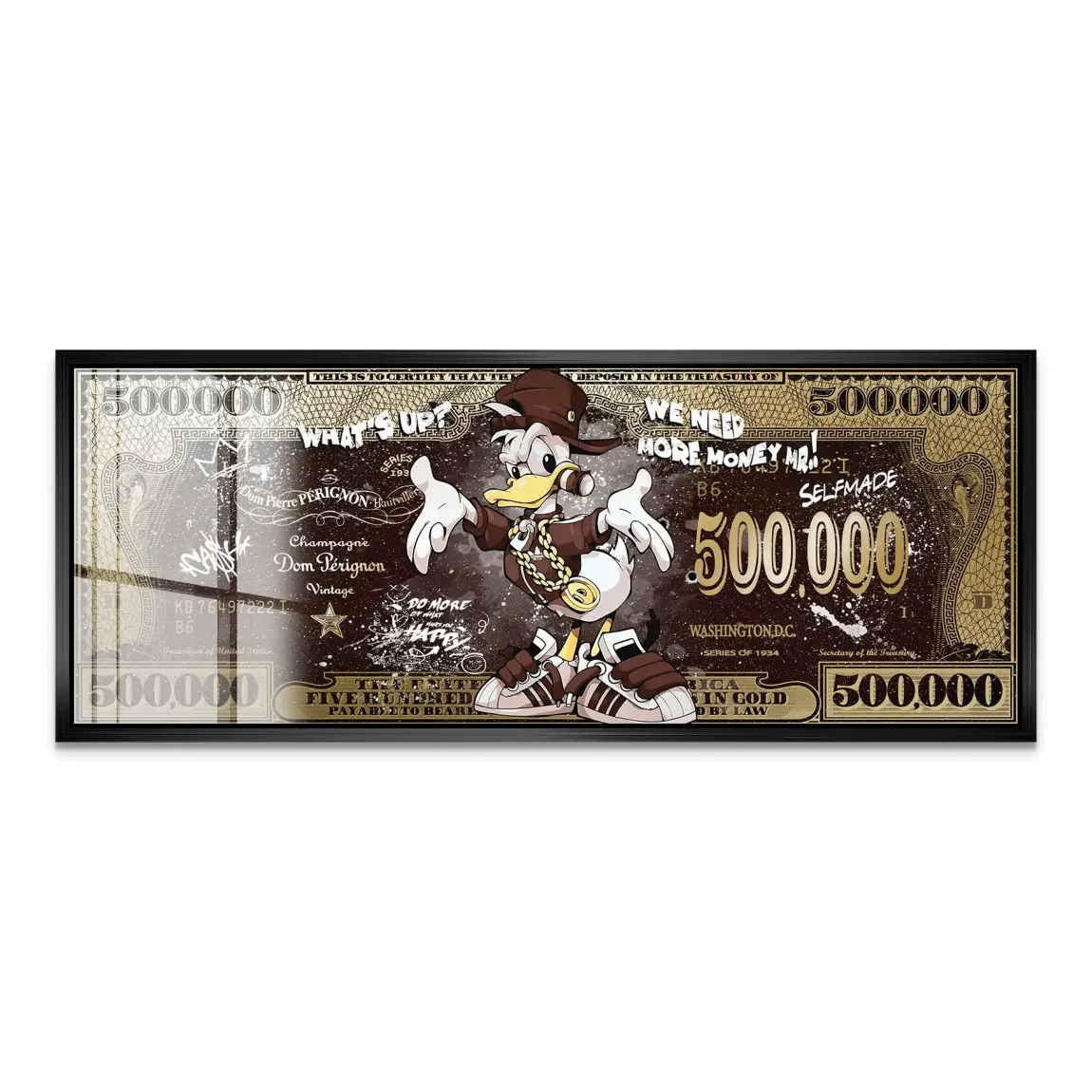 Donald Duck Whats Up Retro Dollar Acrylglas Bild INGALERIE