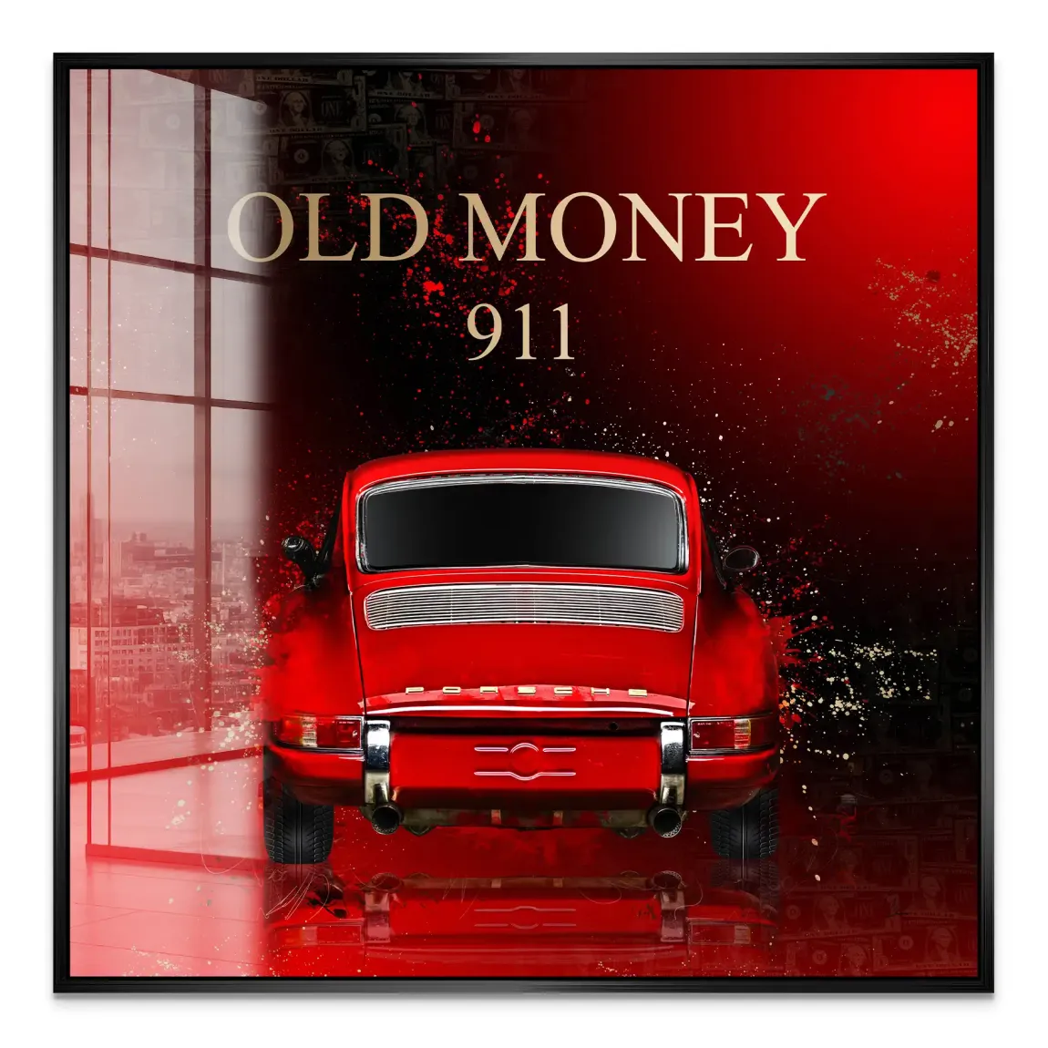 Red Elegance Porsche 911 Acrylglas Bild - INGALERIE | Dein Onlineshop für moderne Wandbilder
