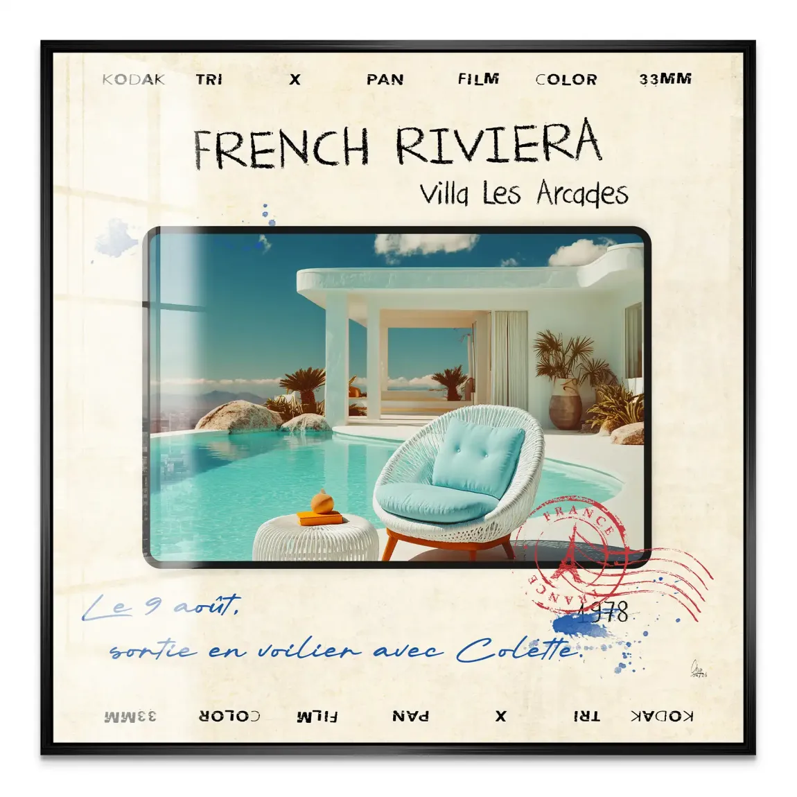 French Riviera Chic Wild Alu Dibond Wandbild