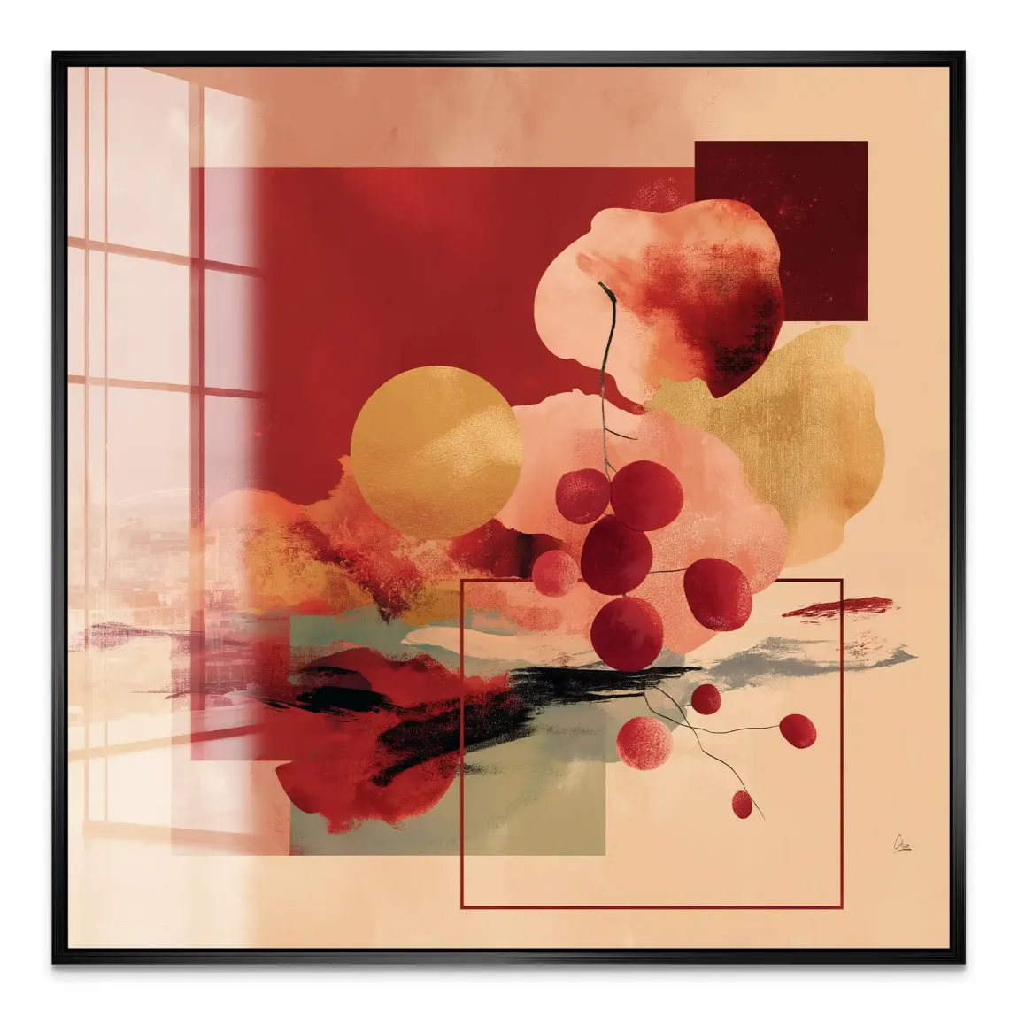 Scarlet Bloom Acrylglas Bild