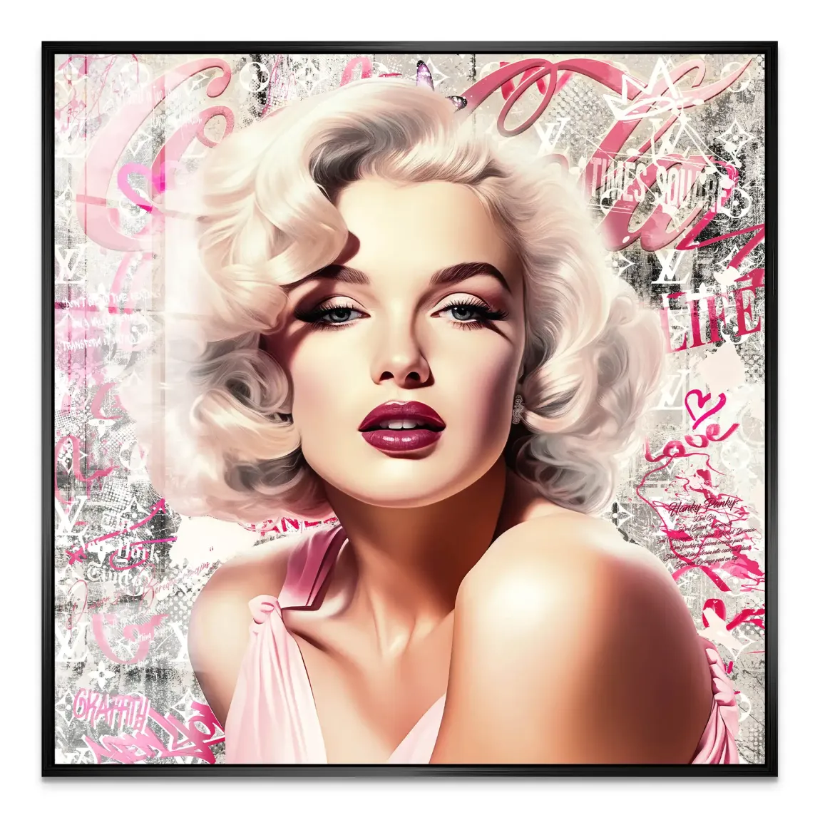 Marilyn Glam in Pink Acrylglas Bild INGALERIE