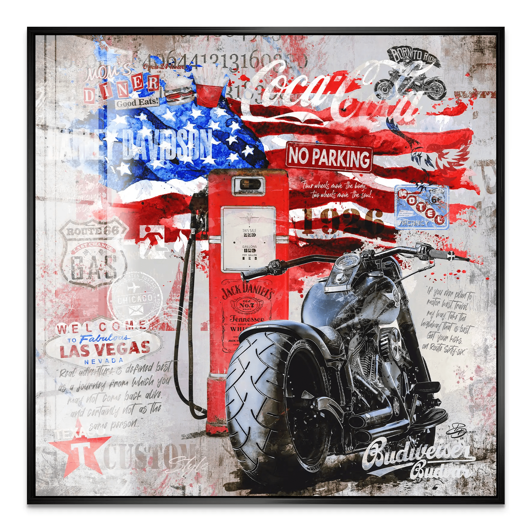 Ride the American Soul – Harley Acrylglasbild INGALERIE