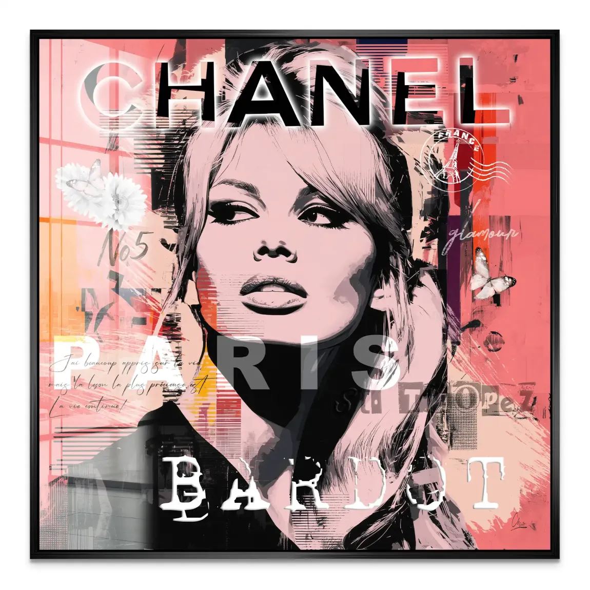 Bardot Chanel Art Acrylglasbild