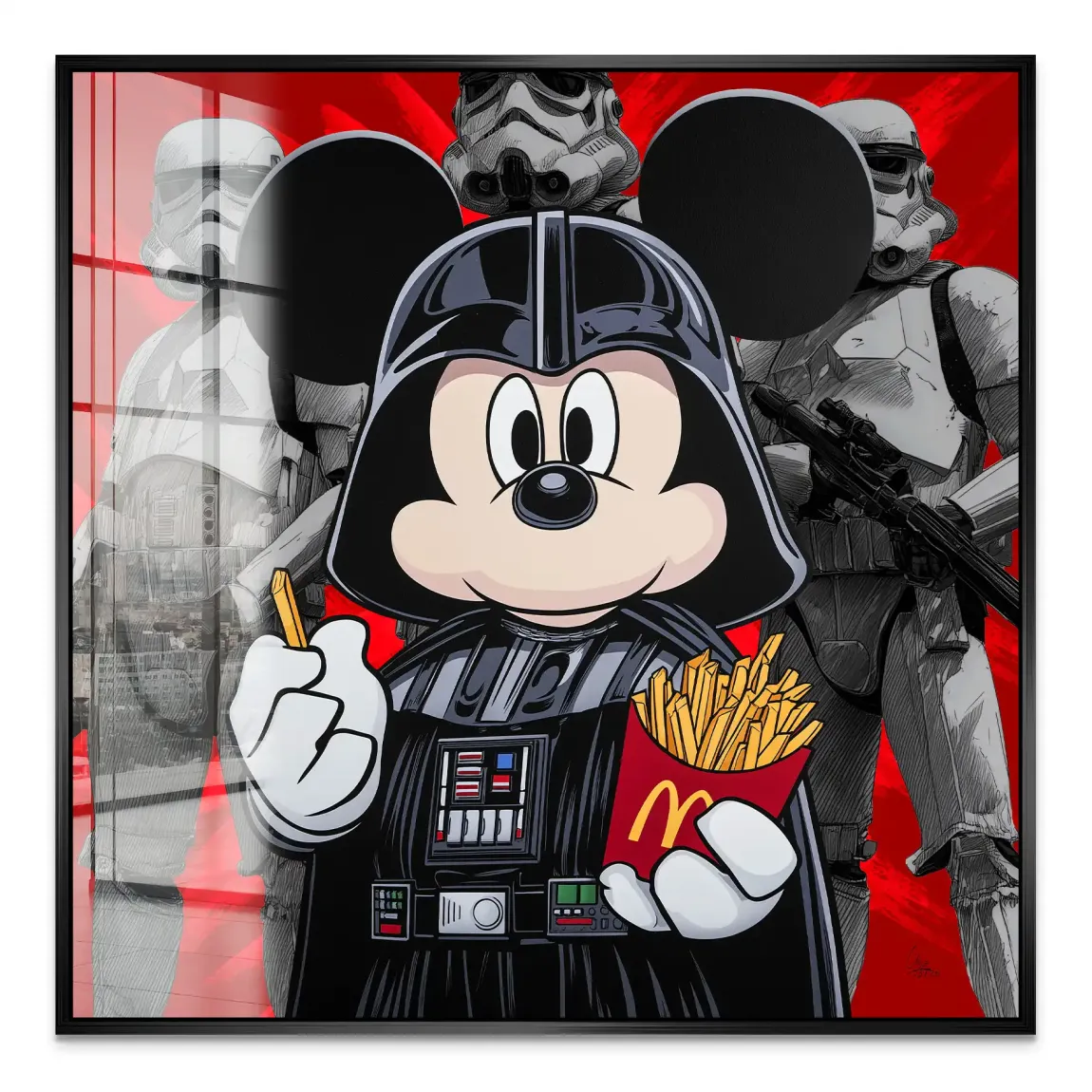 Micky Maus Vader Acrylglasbild