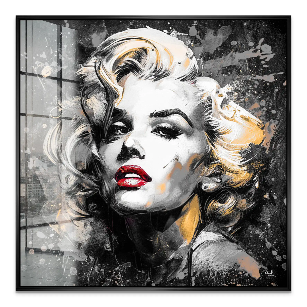 Marilyn Monroe Abstrakt Black Acrylglas Bild INGALERIE