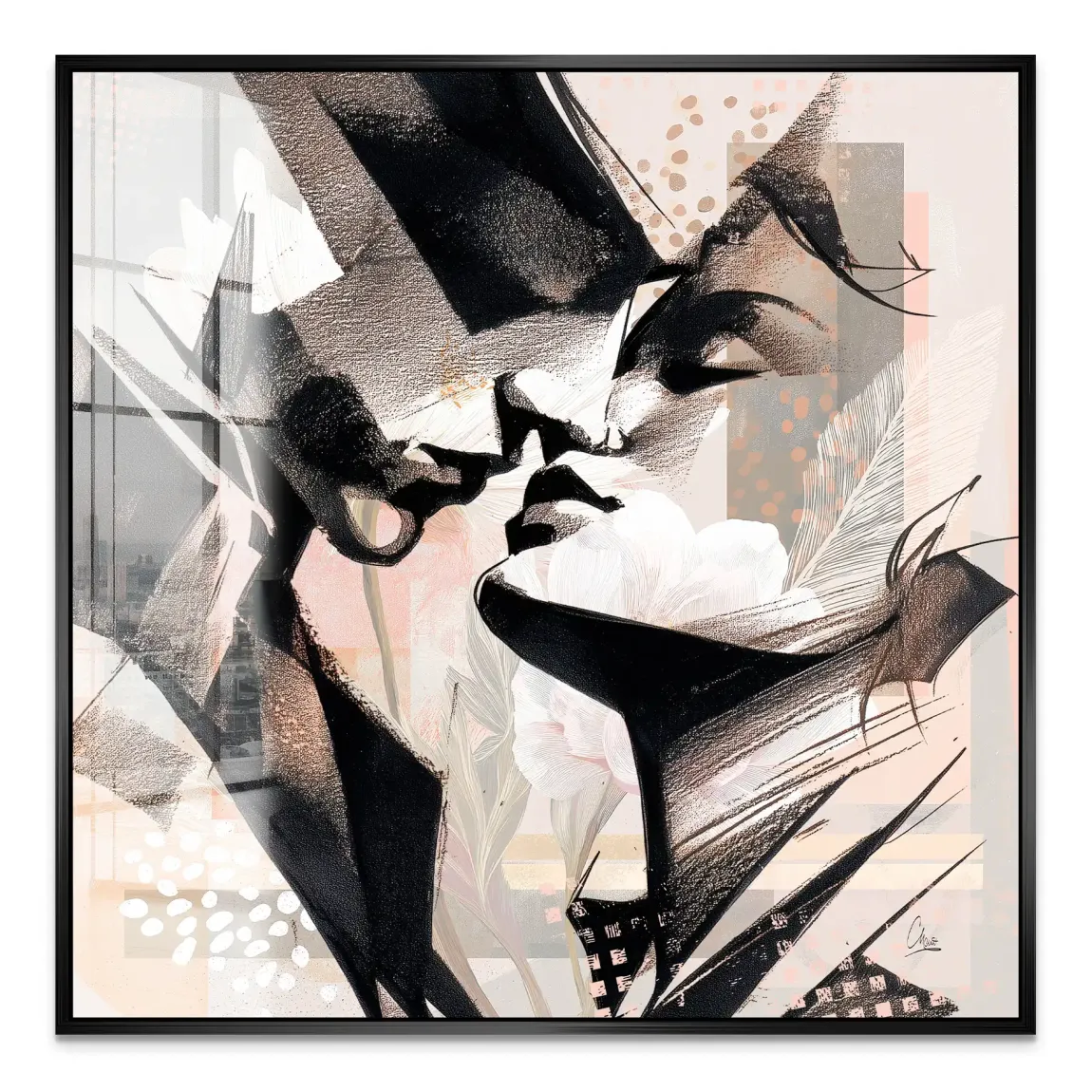 Soft Kiss Abstrakt Acrylglas Bild