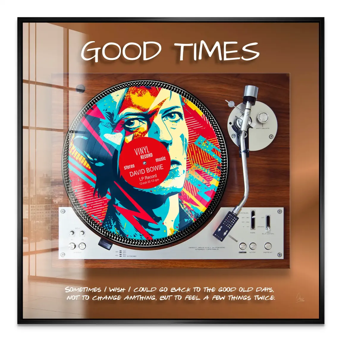 Retro Vibes David Bowie Acrylglas Bild