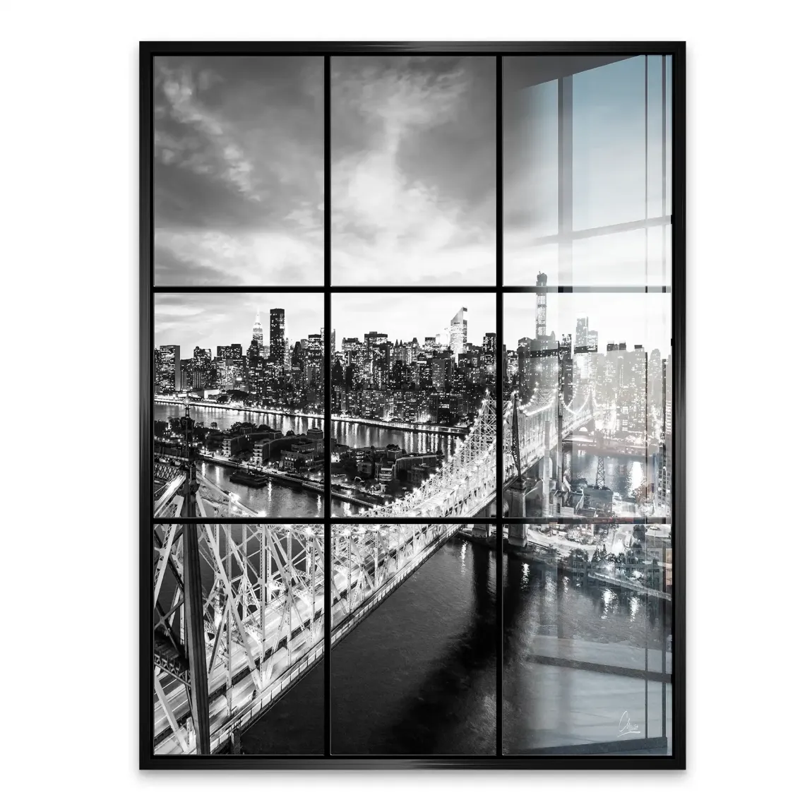 Bridge Lights New York Acrylglasbild