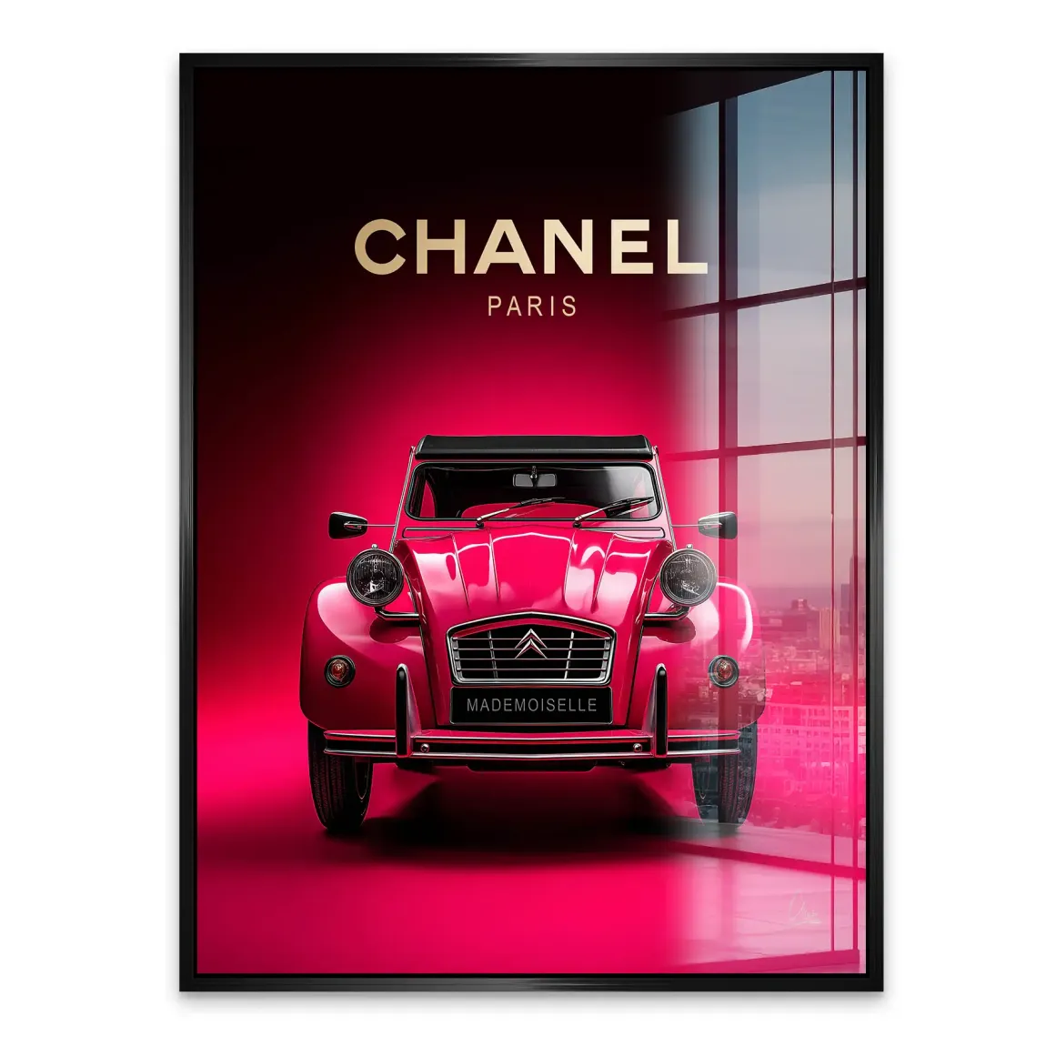 Mademoiselle Chic 2CV Acrylglasbild