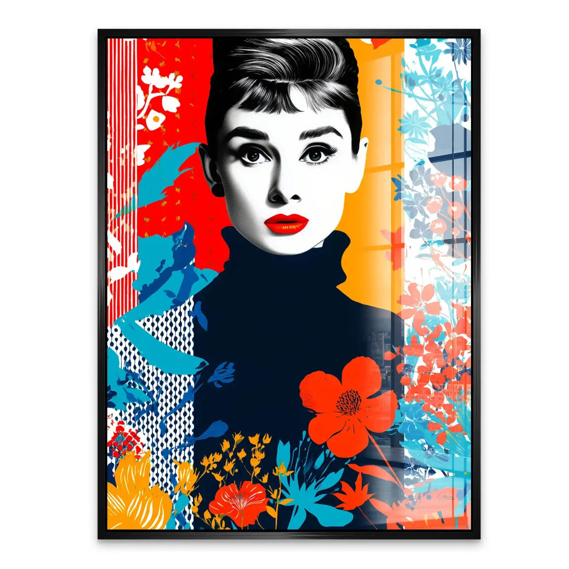 Audrey Hepburn Bloom Edition Acrylglasbild INGALERIE
