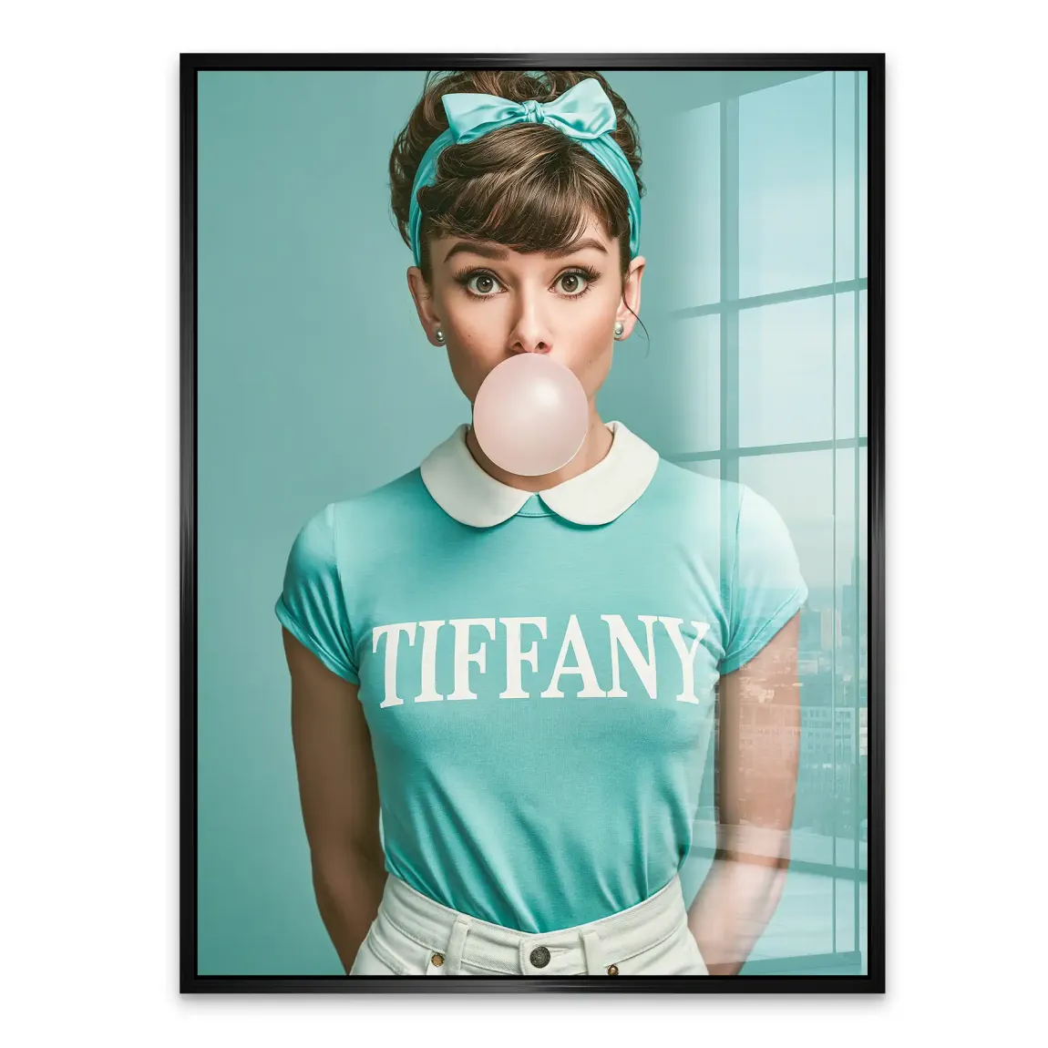 Audrey Bubble Tiffany Acrylglasbild