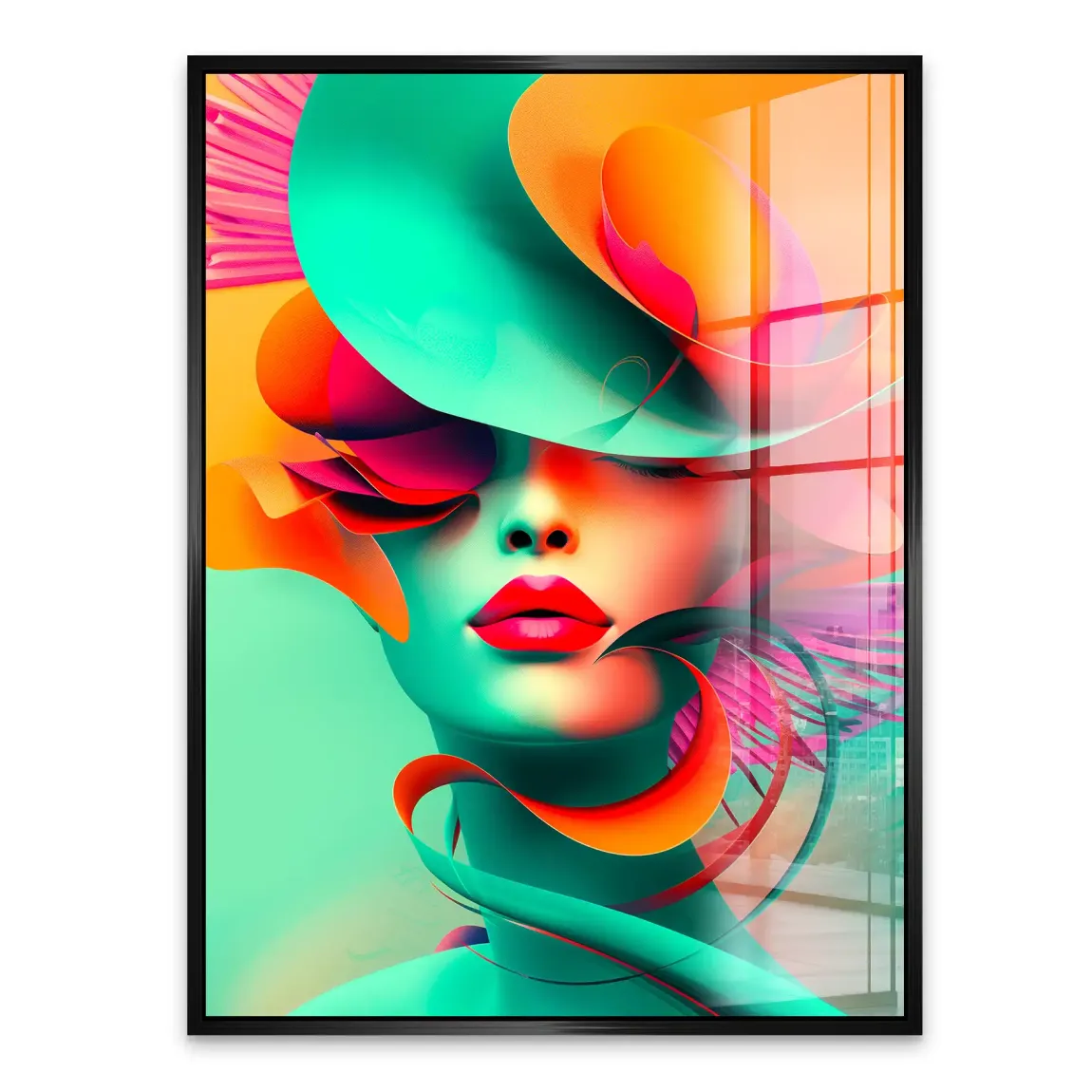 Neonpoesie der Stille Acrylglasbild INGALERIE