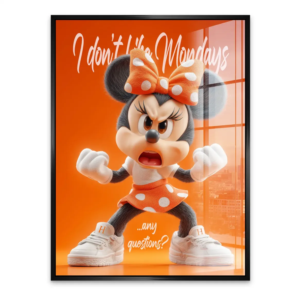 Monday Mood Minnie Maus Acrylglasbild