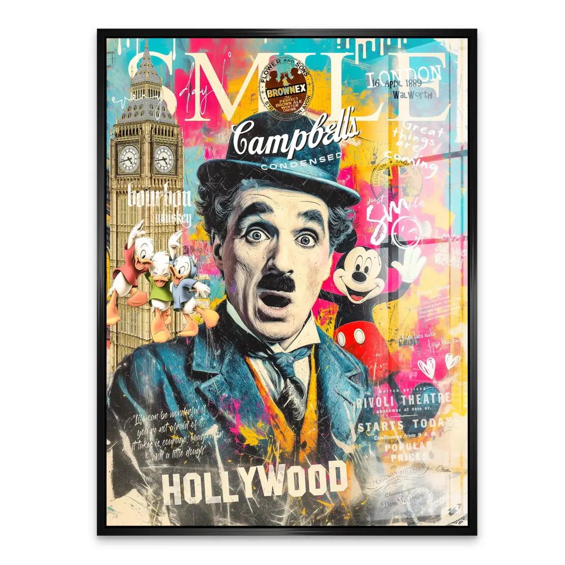 Smile Charlie & Micky Pop Art Acrylglasbild INGALERIE