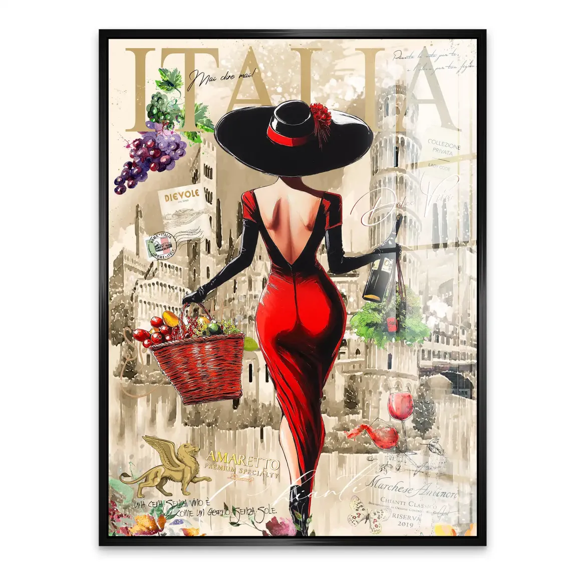 Dolce Vita Rosso Flair Acrylglasbild INGALERIE