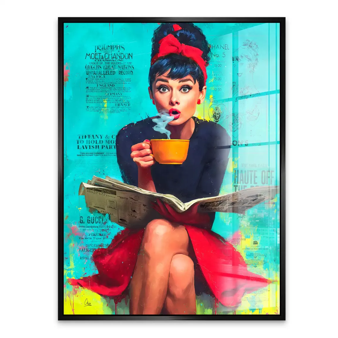 Audrey News Pop Art Acrylglasbild INGALERIE