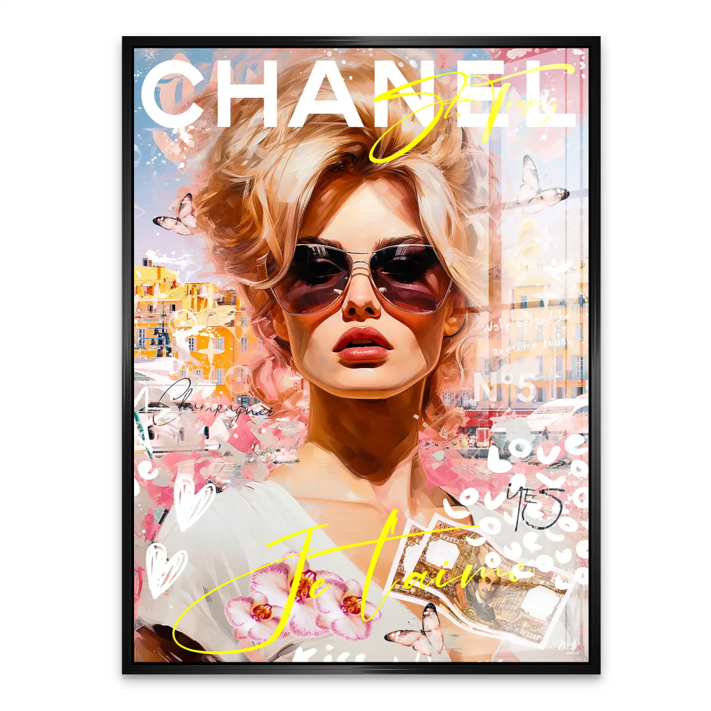Pop Art Bardot JeTaime Acrylglas Bild INGALERIE