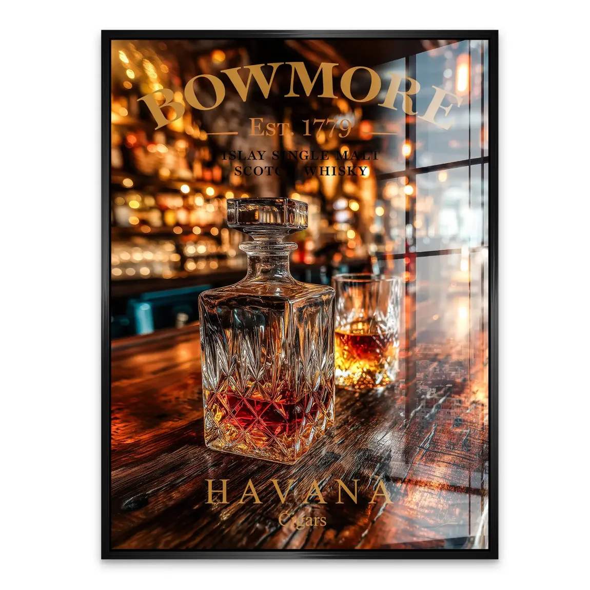 Whisky Lounge Havana Acrylglasbild