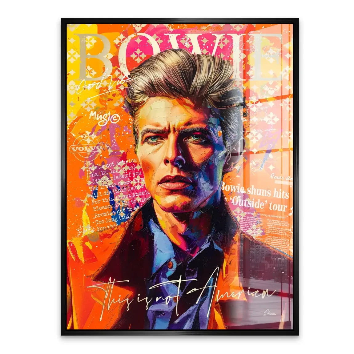 Bowie America Pop Art Acrylglasbild INGALERIE