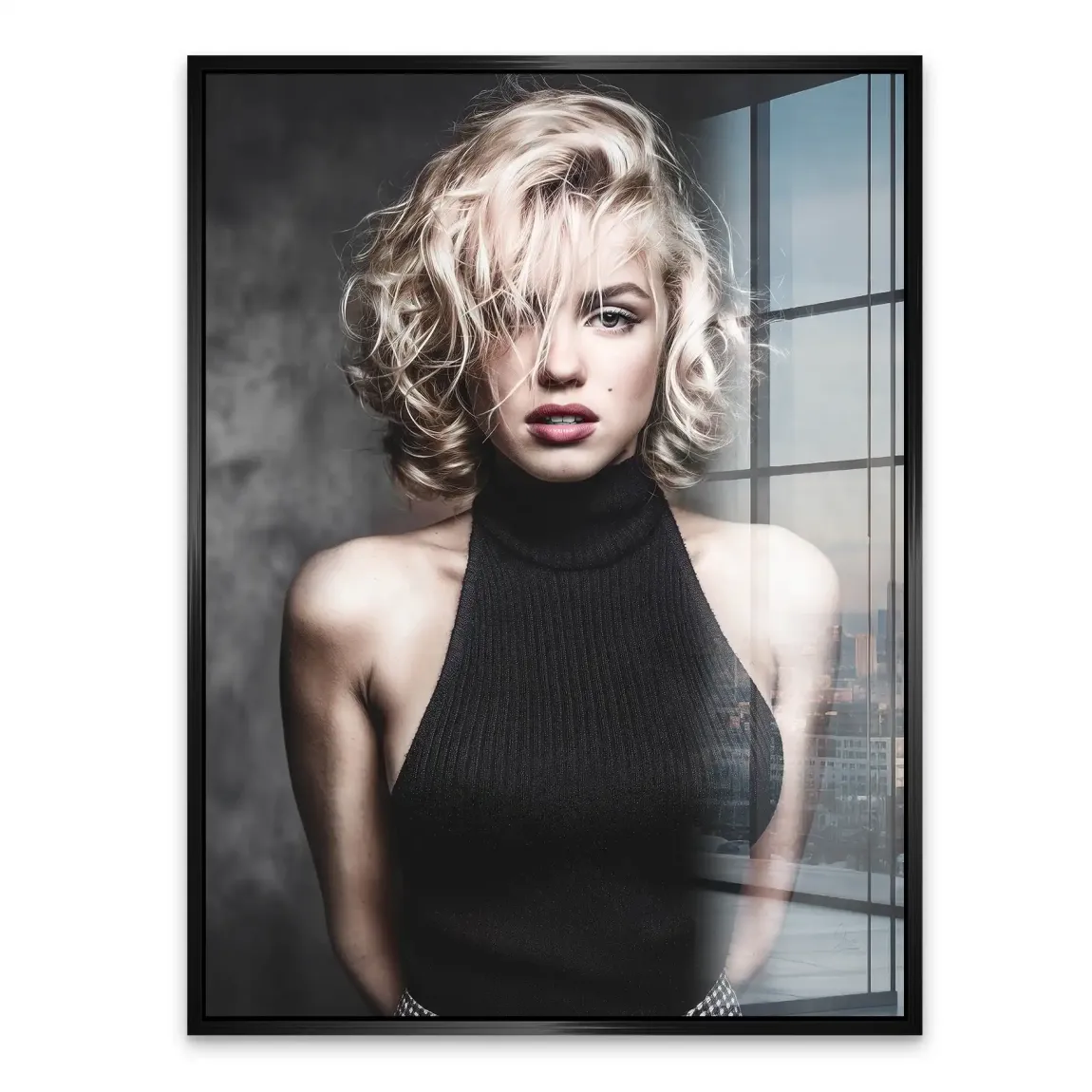 Midnight Allure Marilyn Monroe Acrylglasbild