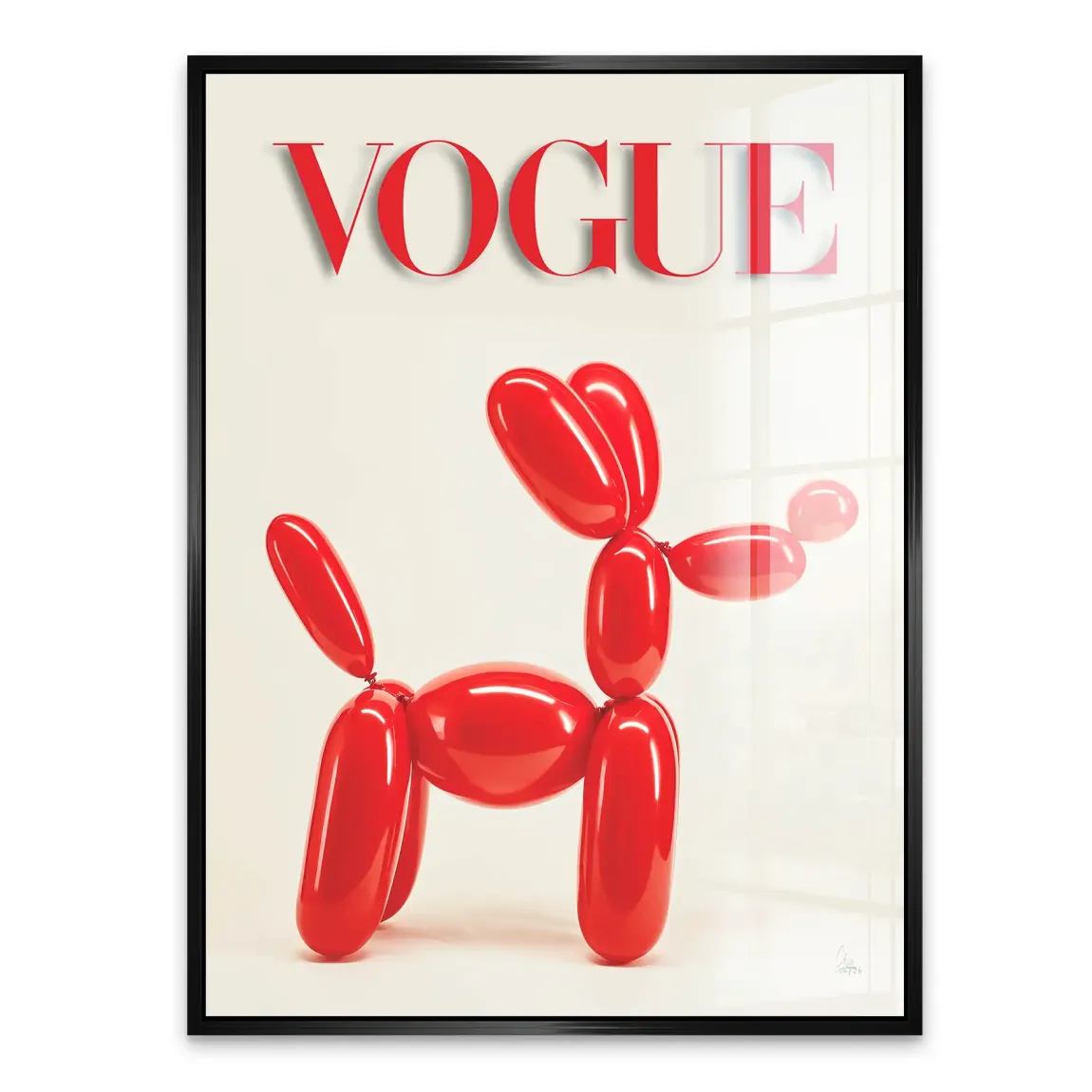 Ballonhund Couture Acrylglasbild