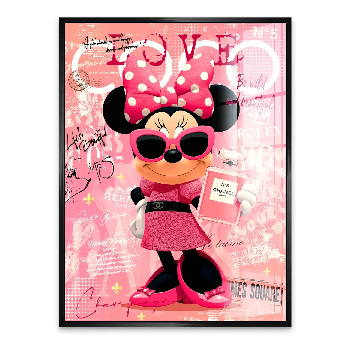 Minnie Maus Love Coco Acrylglasbild