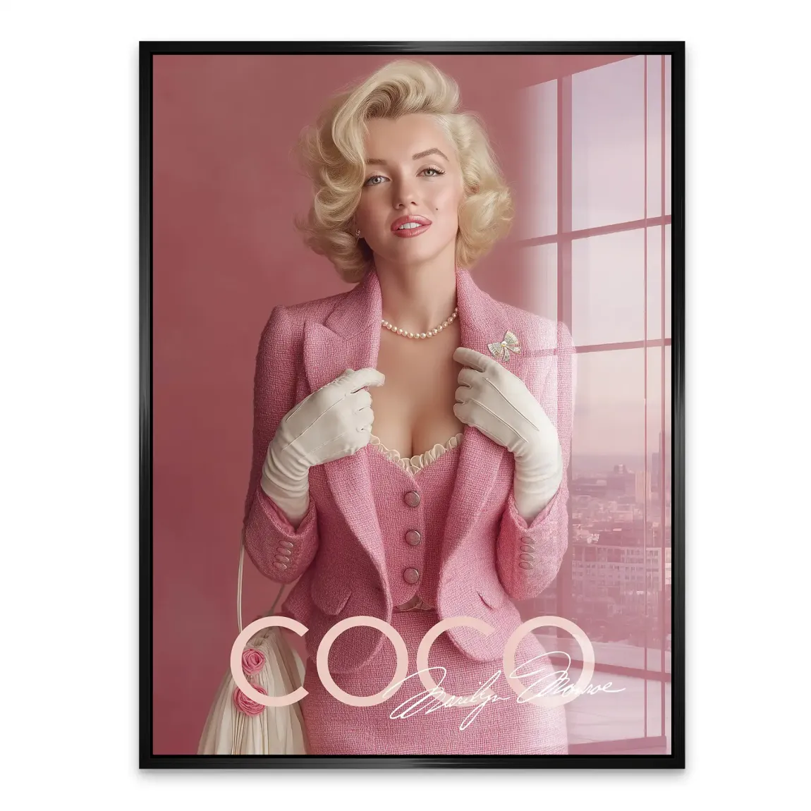 Eleganz in Rosé Monroe Acrylglasbild INGALERIE